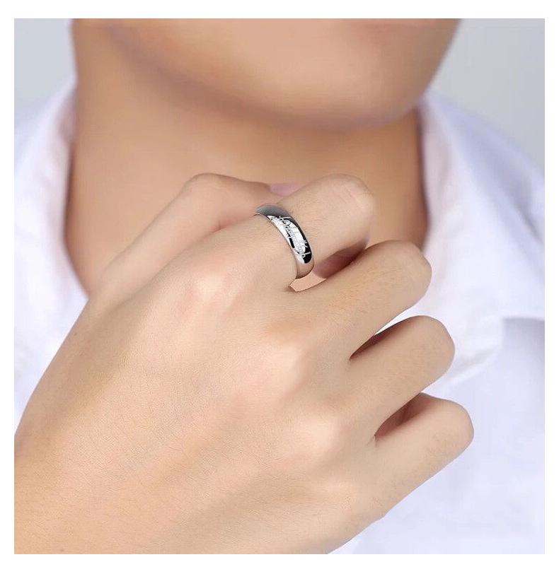 S925 Sterling Silver Magic Ring - Unisex European Retro Style, Lord of the Rings Inspired, Smooth Surface Couple Ring