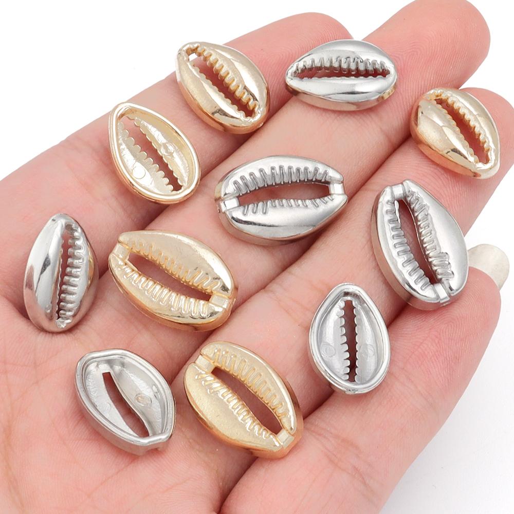 50pcs CCB Natural Shell Beads Sea Conch Loose Spacer Beads For Jewelry Making DIY Crafts Necklace Bracelet Earrings Accessories