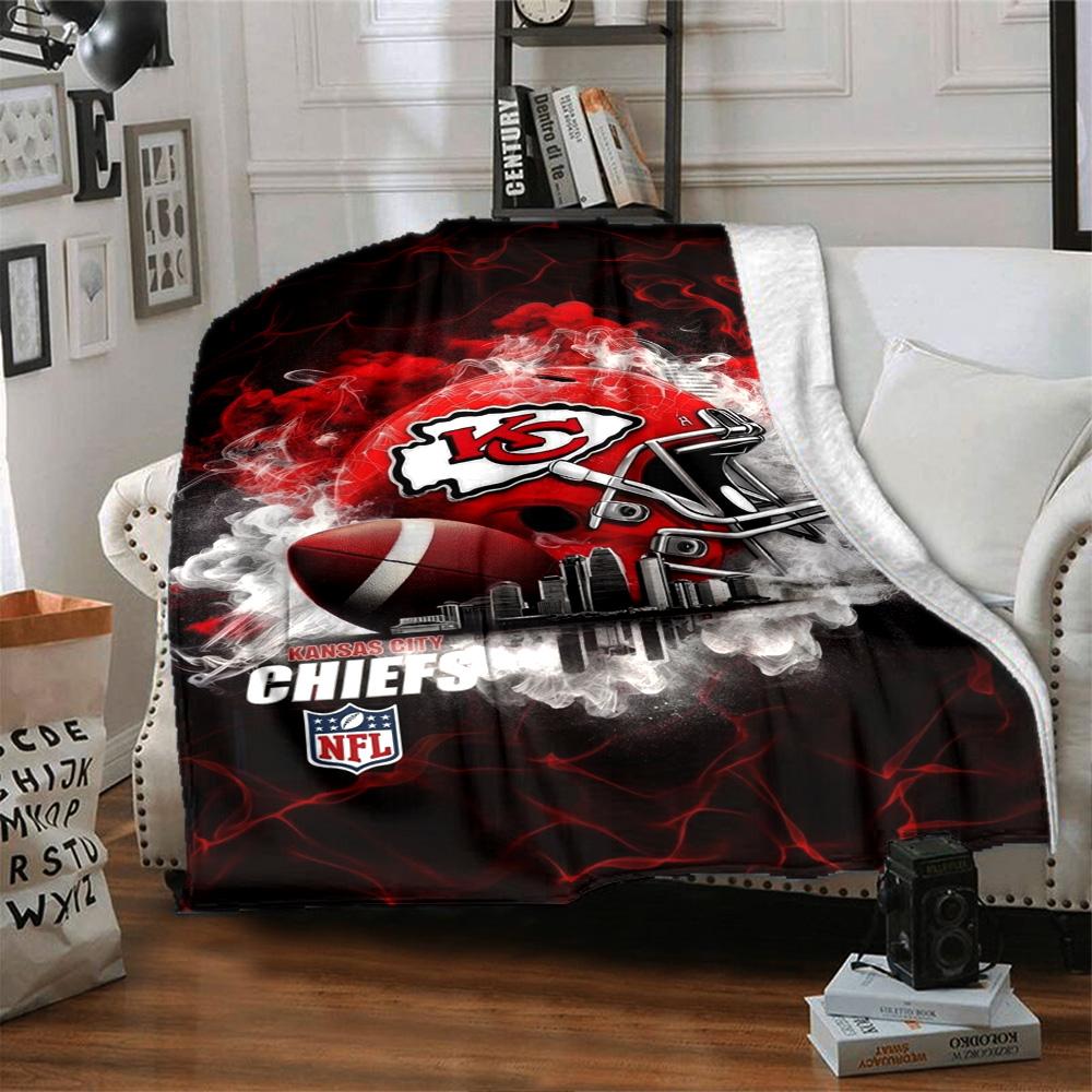 Coperta in Flanella con Stampa Kansas City Chiefs Alta Qualità Calda Confortevole Coperta per Tutte le Stagioni Perfetta per Regali Decorazioni per la Casa