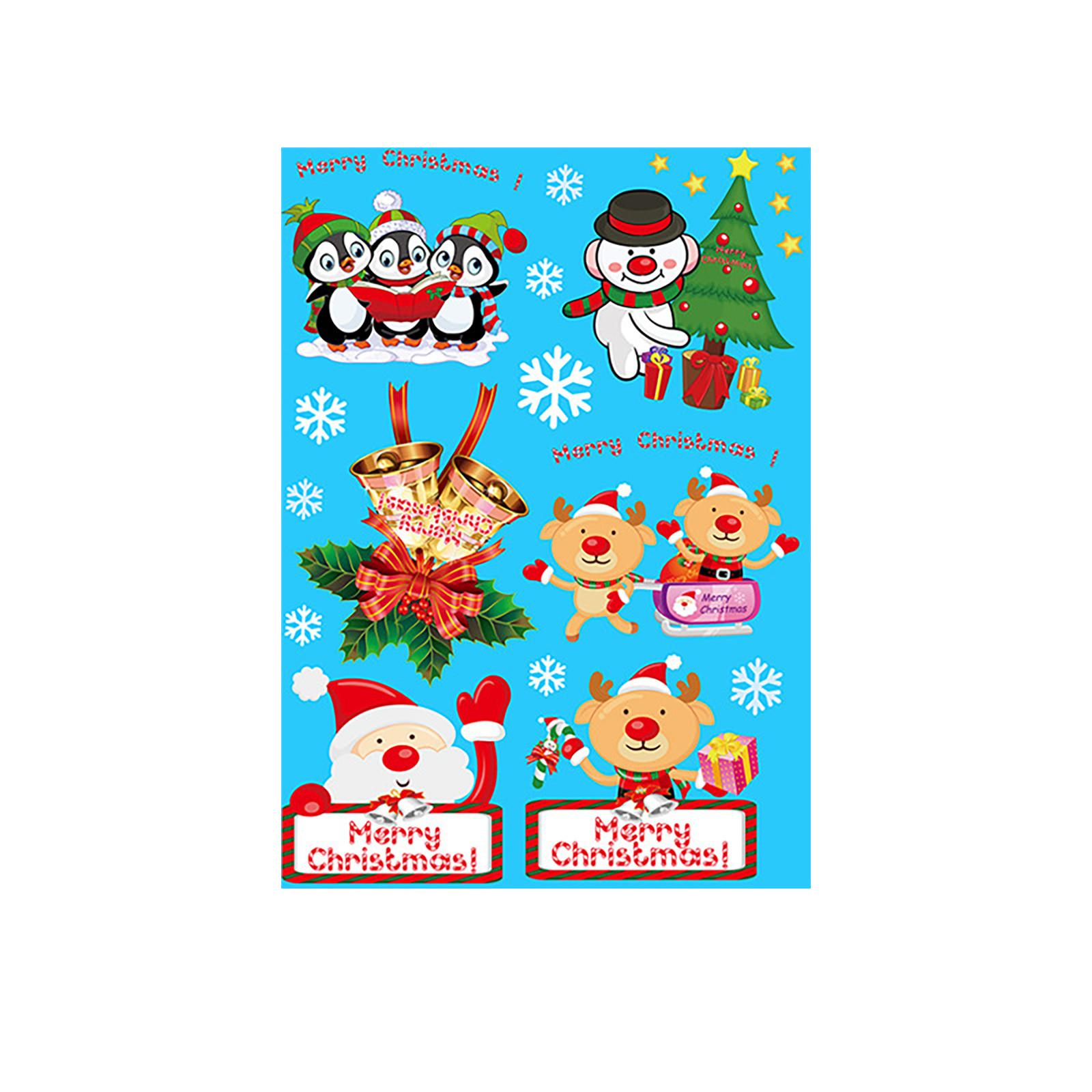 

Электростатические стеклянные наклейки на рождественские окна и рождественские наклейки на стены