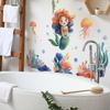 Cartoon Underwater Creatures and Mermaid Bathroom Home Decoration and Beautification Stickers