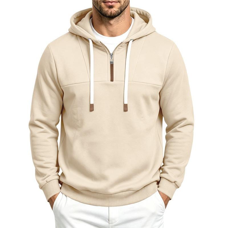 Heren S Half-ritssluiting Hoodie Sweatshirt Effen Kleur Casual Lange Mouwen Pullover