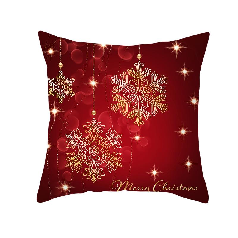 Red Series Christmas Pillow Covers for Home Use, Peach Skin Pillow Covers, Sofa Cushion Covers