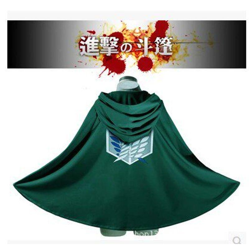 Halloween Attack On Titan Survey Corps Freedom Wing Commander Cloak Cape Cosplay Anime Costume