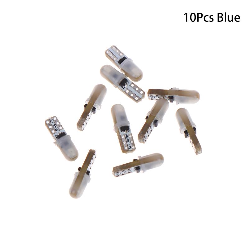 10pcs T5 LED Bulb 3014 2SMD Car Dashboard Instrument Cluster Light Set Suited for Car Interior Panel Gauge Illumination