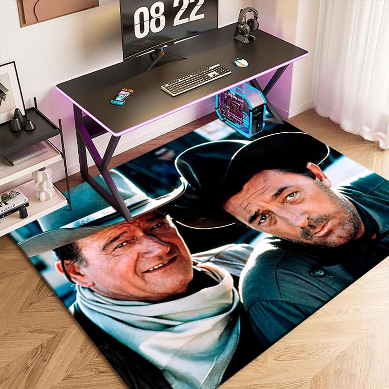 1pc Legendary John Wayne Carpet Rug for Living Room Bedroom Home Sofa Decoration,Kids play Non-slip Floor Mat