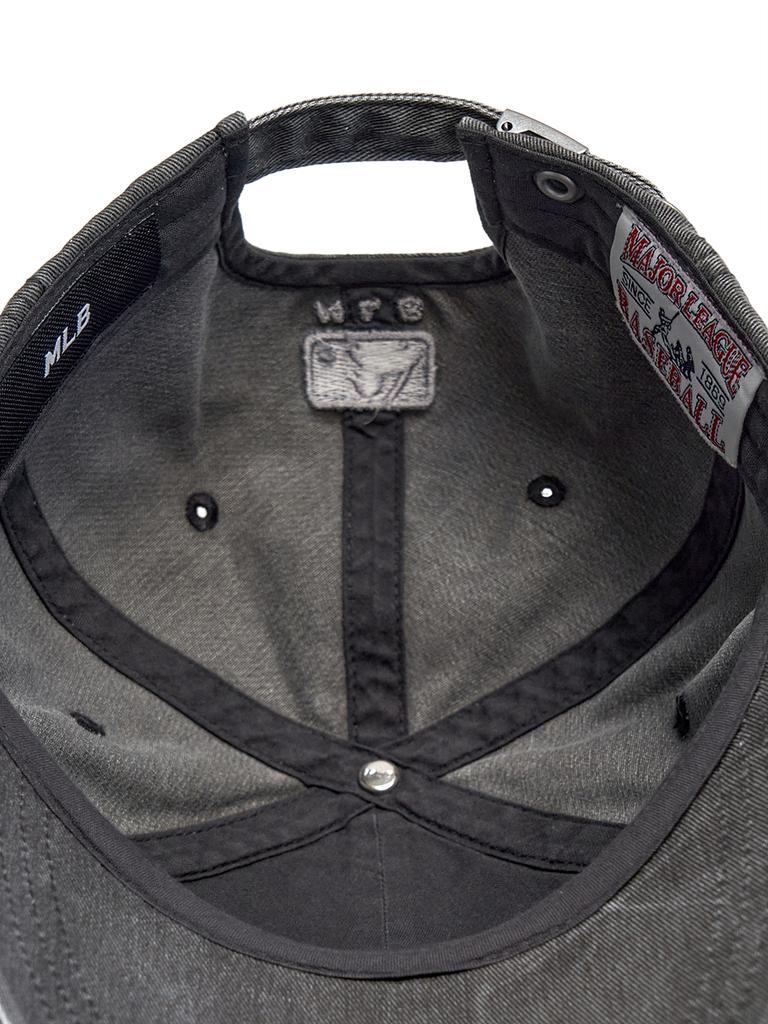 Emelbi Vintage Color Washed Unstructured Ball Cap Ny (Charcoal Grey)