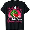 Vintage Watermelon Fruit Just A Girl Who Loves Watermelons T-Shirt
