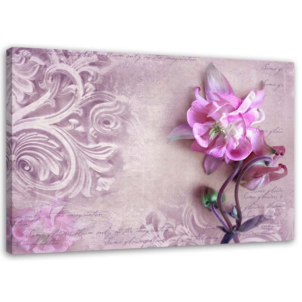 Canvas Print Pink Flower Vintage