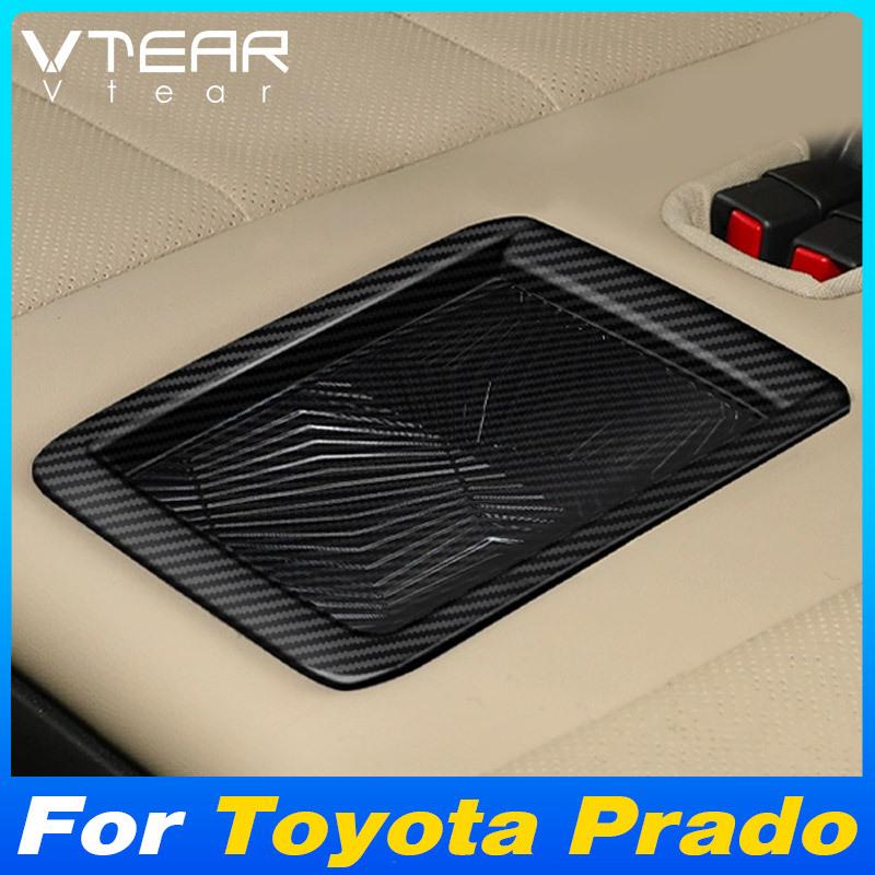 Vtear Rear Seat Cup Holder Protective Cover Decoration Car Interior Accessory For Toyota Land Cruiser 250 Prado LC250 2024-2025