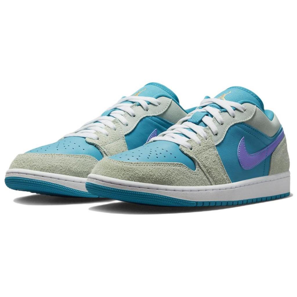 Air Jordan 1 Low SE Aquatone Concord Men Sneakers Blue Pistachio-Frost Psychic-Purple DX4334-300