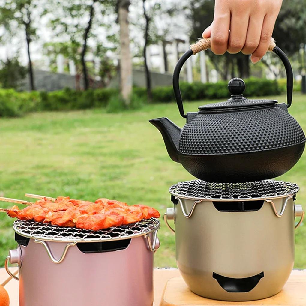 Outdoor Portable Mini Charcoal Stove Household Stainless Steel Oven Charcoal Stove for Tea Making Around The Stove