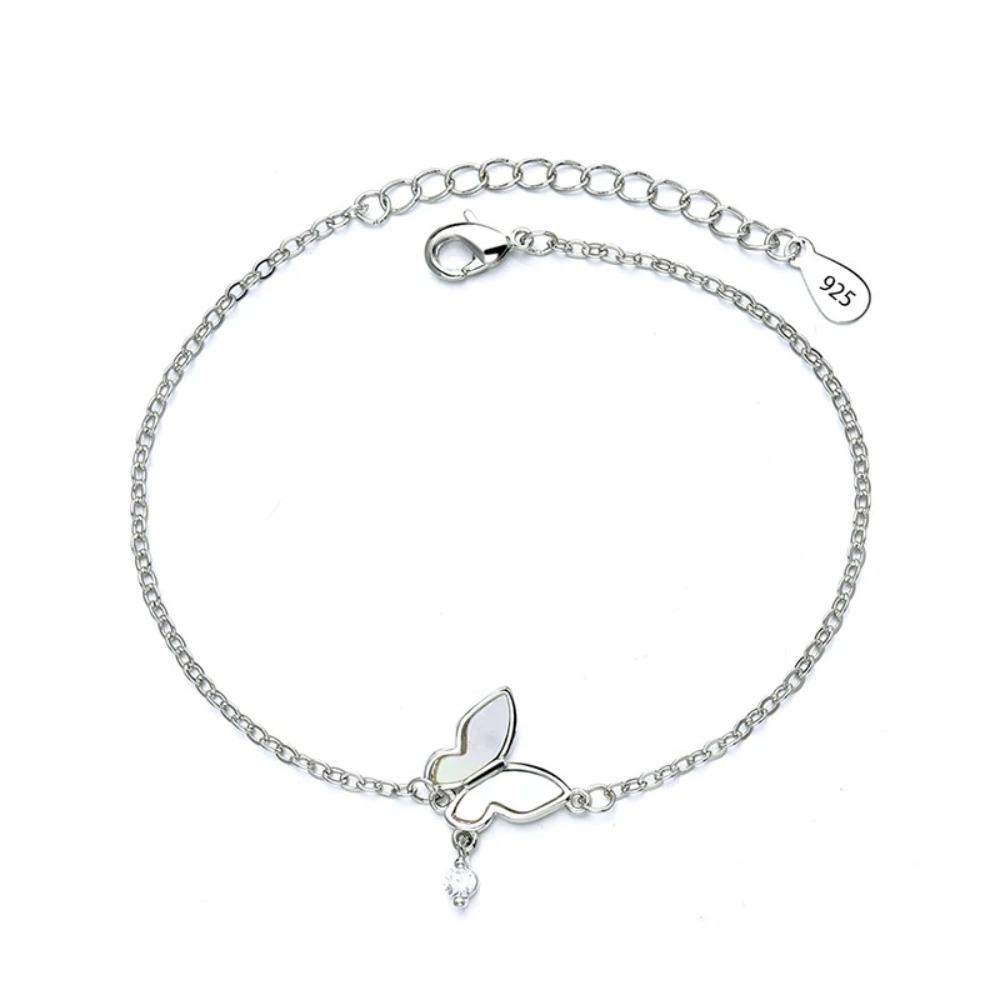 925 Silver Double Love Heart Hollow Beads Bracelet Adjustable Romantic Jewelry for Women Fashion Classic