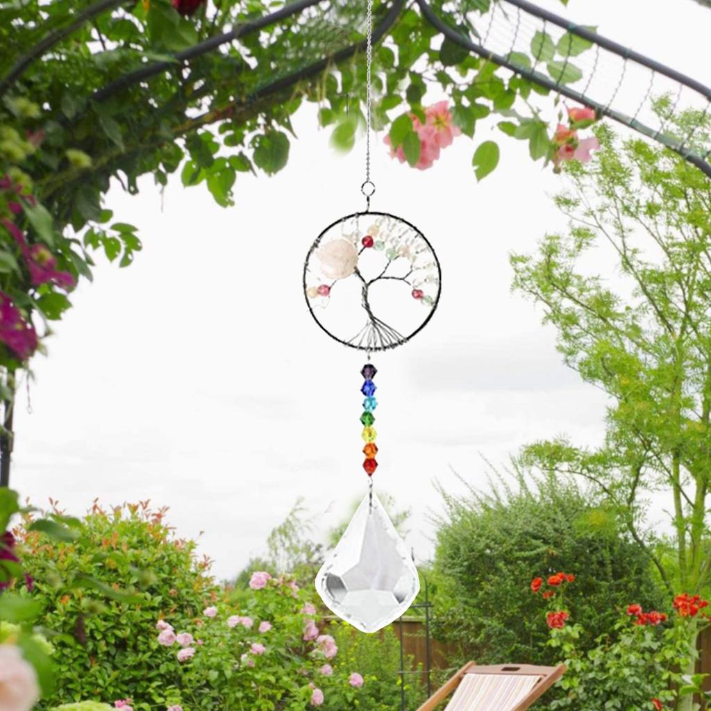 Colorful Crystals Glass Pendants Suncatchers Prisms Hanging Ornament Crystal Pendants for Home,Office,Garden Decoration