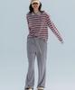 ANNEHEARTS Soft Knit Wide Easy Pants_Melange