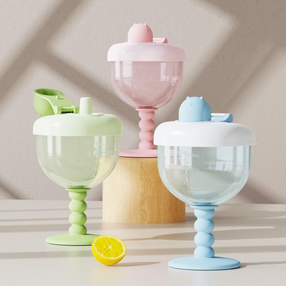 Leak-proof Learning Drinking Cup Plastic Goblet Cup Cute High-heel Cup For Toddlers