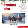 2D Winter Holiday Garage Cover, Santa's Sleigh Ride In Snow Photo Booth Background