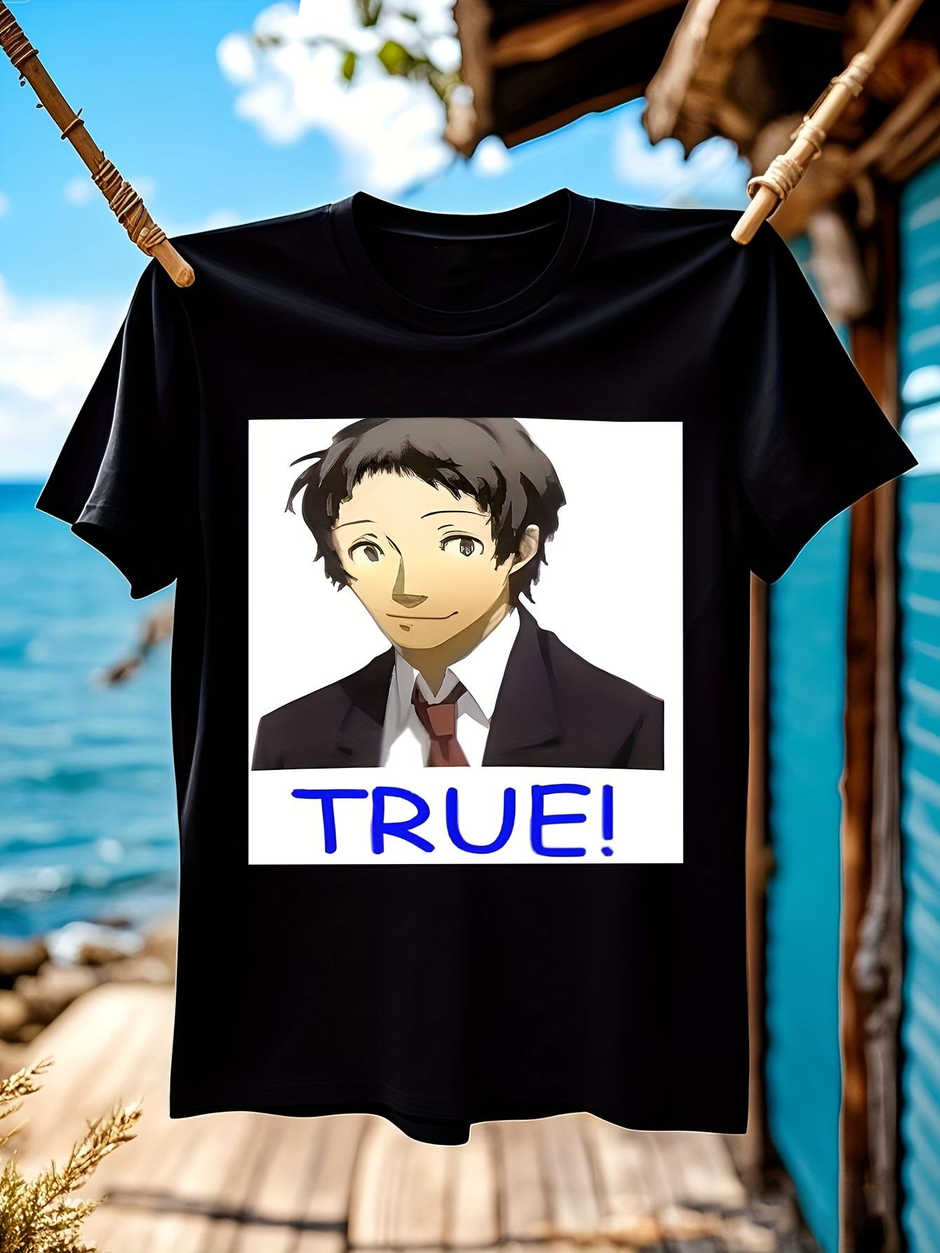 New Adachi True Anime Graphic Tshirt - ized Funny Casual ... L