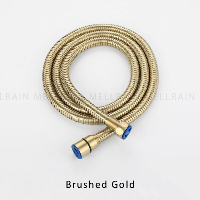 High Quality Black Shower Hose Bathroom Fitting Stainless Steel Soft Bath Tube 1.5 Meter Water Pipe Chrome,Burshed Gold,Grey,ORB
