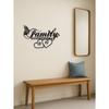Black Metal Family Wall Art Minimalist Home Decor Gift for Living Room