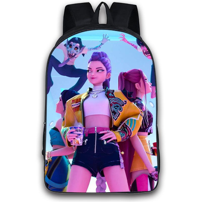 Kpop Demon Hunters Backpack Boys Girls Zoey Mira Rumi Bookbag Knapsack Schoolbag Rucksack Travel Backpacks Birthday Gifts