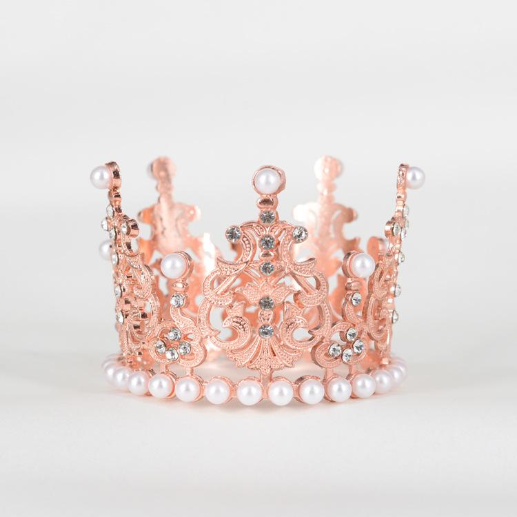 Brautkrone Schmuck Voll Diamant Kopfschmuck Haarkrone Hochzeit Perle Geburtstag Backen Kuchen Dekoration Erwachsener