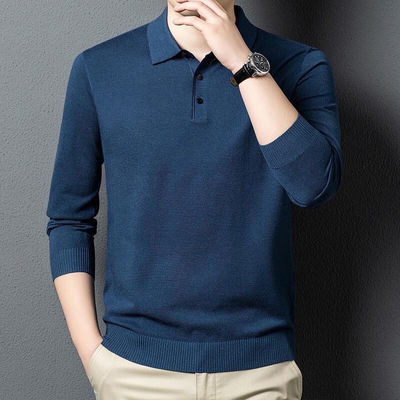 Men's Long-Sleeve Knit Polo Shirt FXT6697