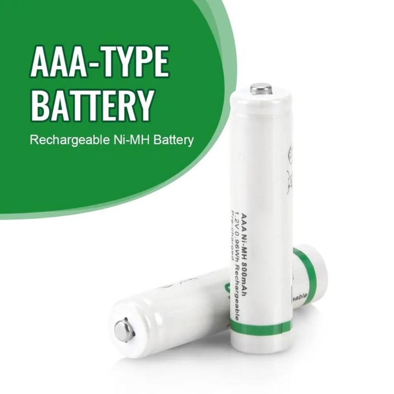 3A NiMH Rechargeable Batteries 1.2V 800mAh 1000 Cycles With Storage Case Low SelfDischarge