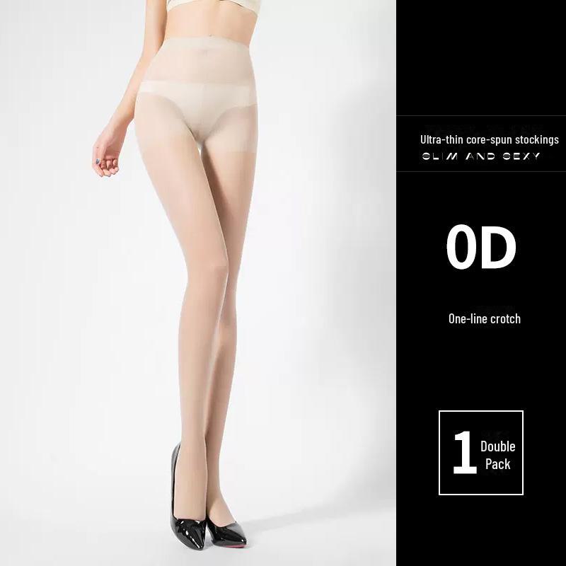 2024 Ultracienkie czarne jedwabne przezroczyste pończochy - 0D Seksowne, codzienne, do noszenia na co dzień