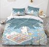 Microfibre Bedding Sets, 3DCartoonAnimal Motif, Children's Bed Linen with Zip Room Decor Duvet Cover for Teenagers Adult