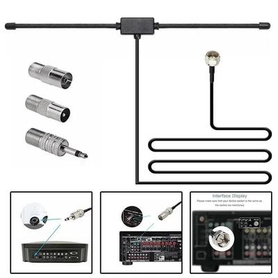 1 Set Fm F-Head Sheep Horn Antenna For Car Fm Tv Radio Station 75 Ohms F Female Head To Tv3.5 Mono Fm Radio Antenna