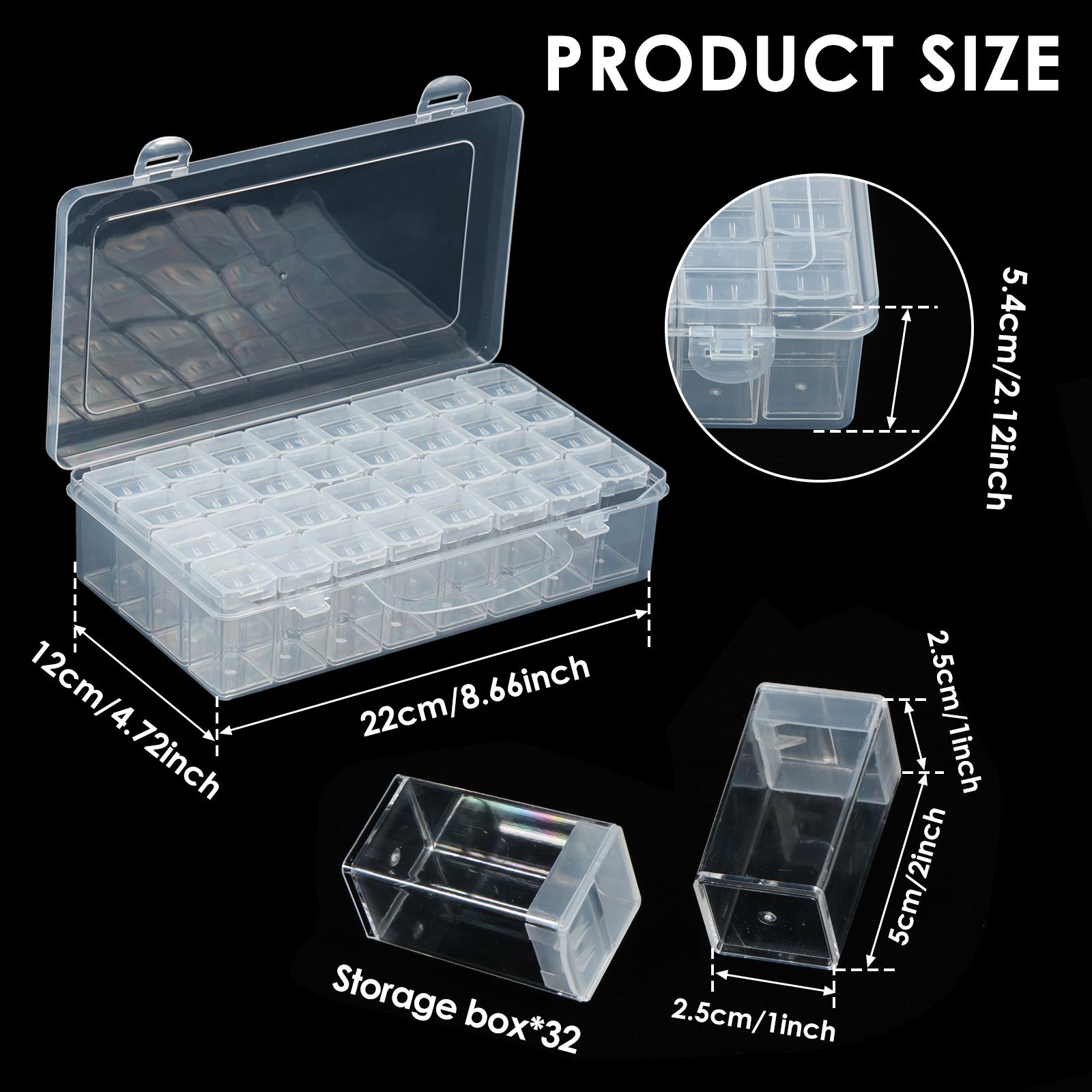 

24/30/32/48 шт. маленькие коробки для хранения бусин прозрачный пластиковый многофункциональный ящик для хранения бусин органайзер для семян