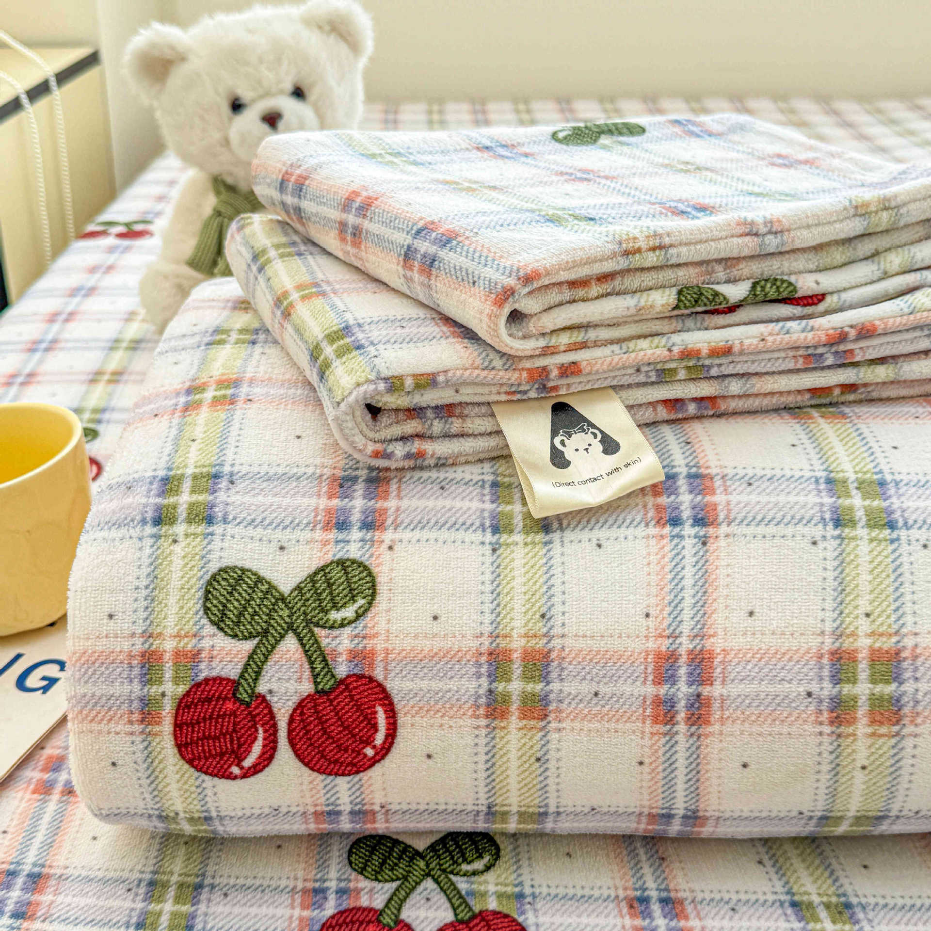 

New Milk Velvet Single Fitted Sheet Printed High Weight Winter Plus Velvet Thickened Warm All-inclusive Bed Sheet 90X200cm single bed hat