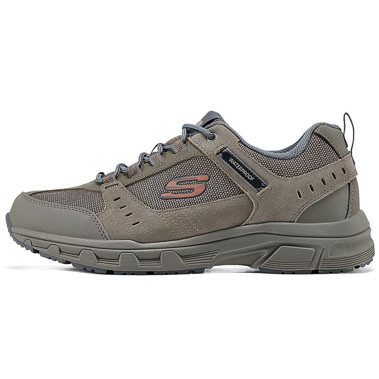 Skechers Outdoor Comfortable Versatile Durable Lightweight Low-Top Hiking Shoes Men hiking shoes Gray Brown 237386C-TAN 45