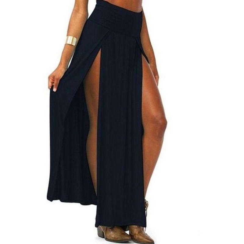 

Black High Waist Beach Skirt Long Dress Black High Waist Beach Dress Maxi Skirt Black L