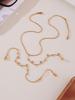 Qiong Yao Sparkle 5A Zirconium Plum Blossom Rhinestone Tassel Necklace & Bracelet Set