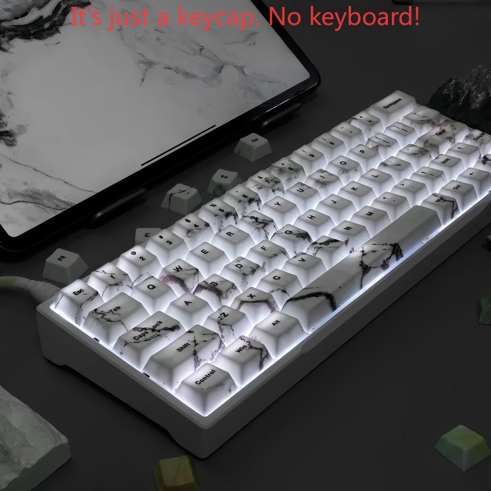 130 Keys Marble Theme Keycaps Cherry PBT 3.0 Autumn View Personalized Keycaps for Mx Switch Mechanical Keyboards
