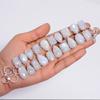 Moonstone Silver Bracelet Handmade Bracelet  Natural Rainbow Moonstone Ethnic Style Handmade Jewelry 925 Sterling Silver Plated Bracelet 6-8" WSJ-4628
