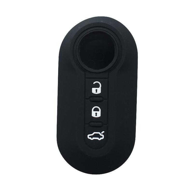 

Silicone Key Case Holder For Fiat 500 Panda Punto Bravo Doblo Peugeot Boxer Citroen Relay Fiat Ducato Lancia Musa 2/3Buttons Cap