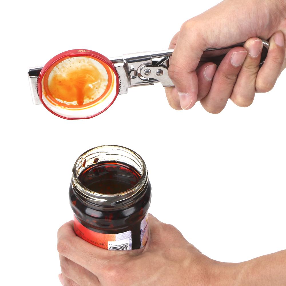 Jar Lid Opener Adjustable Gripper Can Opener Manual Stainless Steel Multifunctional