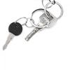 50PCS 15mm Connectors Clasps Split Key Ring Loop Hoop KeyChain Stainless Steel