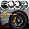 4 pezzi 60mm 56mm Stile Auto Coprimozzo Centrale Tappi Mozzo Emblema Per Octavia Fabia Kamiq Kapoq Kodiaq Rapid SCALA Superb