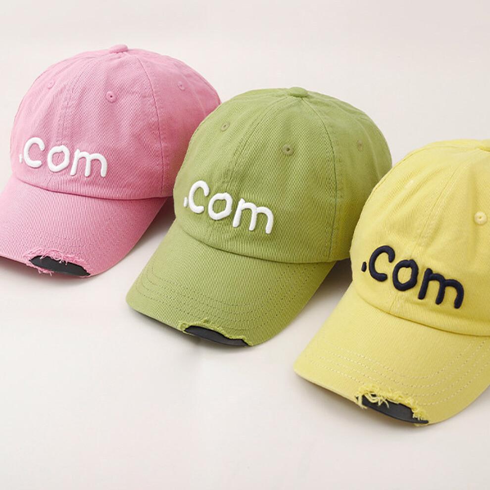 Wash Cotton Baseball Cap With Distressed Brims And-Pink
