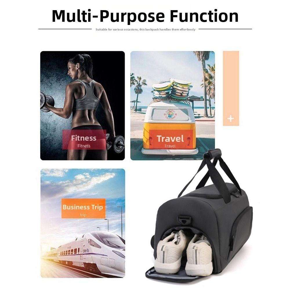 Large Capacity Travel Duffel Bag Waterproof Gym Shoulder Bag Dry Wet Separation Bags  Outdoor