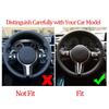 M Sport Steering Wheel Trim Cover Fits for F80 M3 F82 F83 M4 F10 M5 F06 F12 F13 M6 F15 X5M F16 X6Carbon Fiber Style