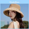 Ladies Wide Brim Sun Hat With Cotton Linen Material For Outdoor Sunshade