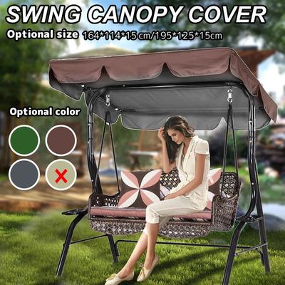 6000D Waterproof Chair Awning Top Rain Cover Ruffled Park  Outdoor Patio Swing Seat Chair Top Cover Dust Cover Replacement 2025
