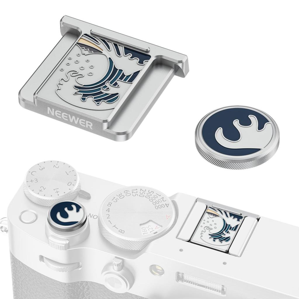 NEEWER CA115 Tampa de Sapata Quente e Tampa do Botão de Disparo Compatível com Tampa Protetora para Sapata Quente com Tampa para Sapata Fria e Disparador Preto