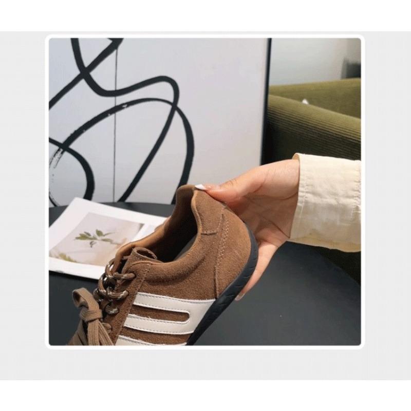 Women S Vintage Cowhide German Training Sneakers Casual Racing Shoes