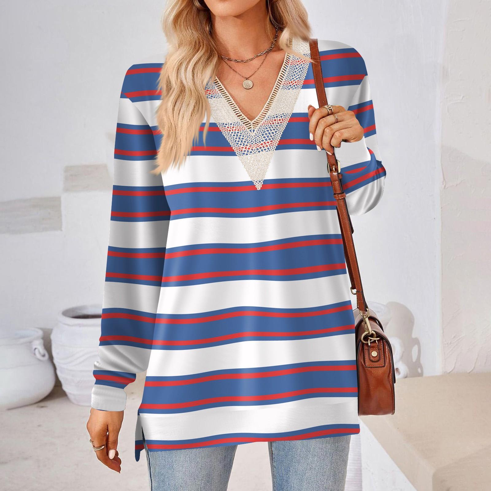 

Женские топы Свободные свободные футболки с длинными рукавами контрастного цвета и разрезом Женские топы XL фиолетовый